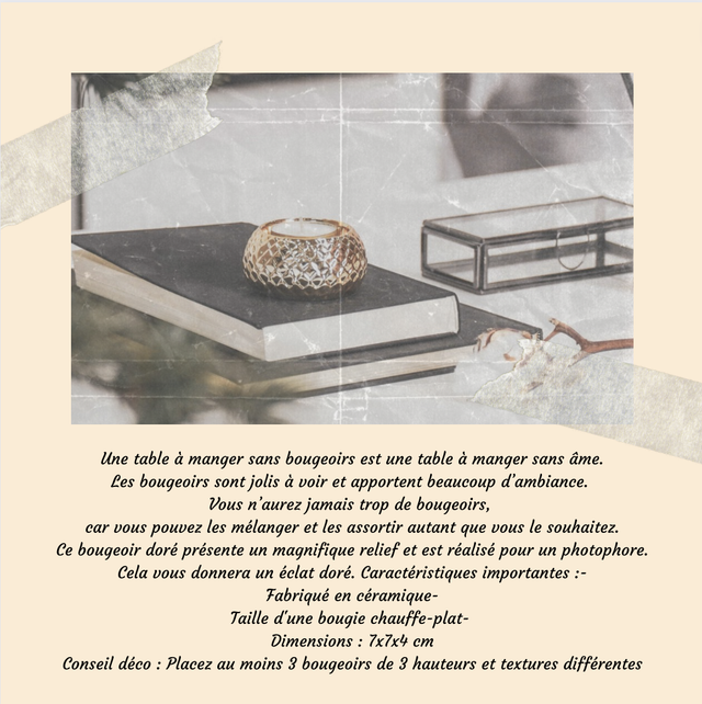 Photophore HV Scales S - Or - 7x7x4 cm