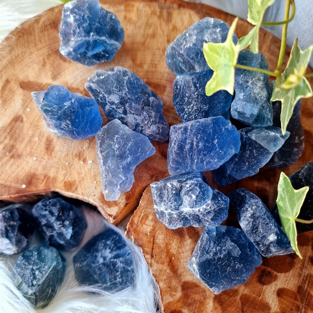 Blue Fluorite raw chunk 