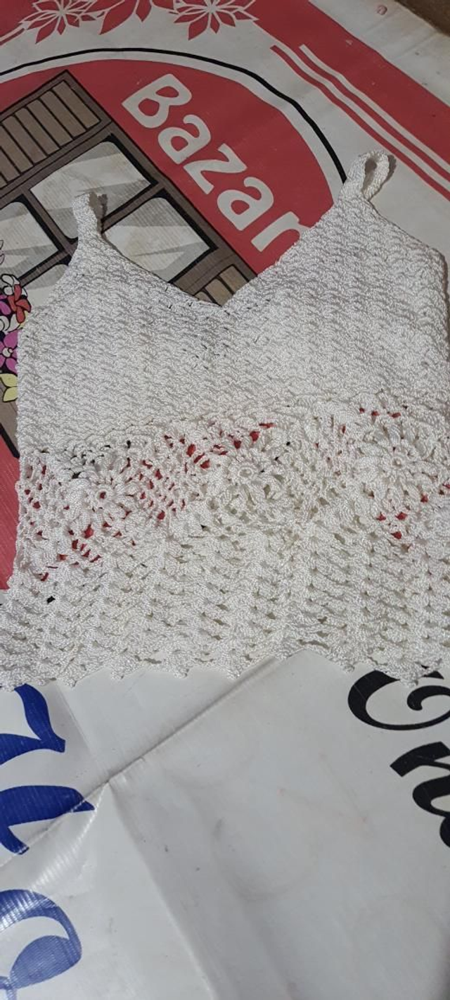 Blusa De Croche Verde T/PP