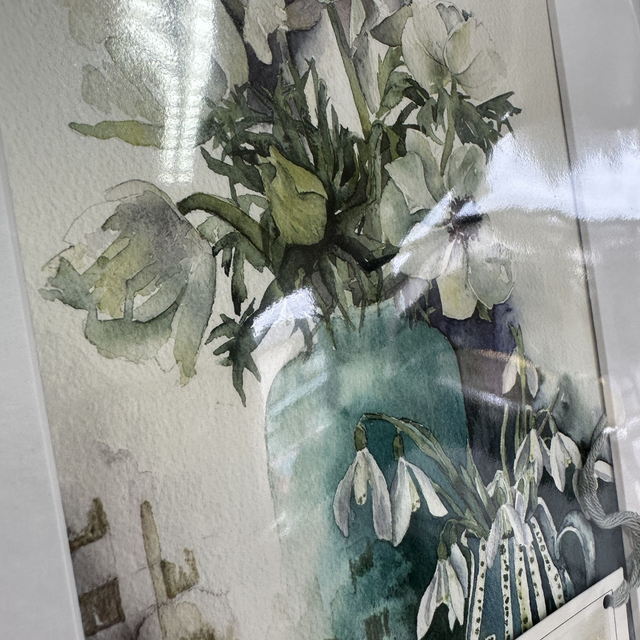Anemone and Snowdrop Art Card