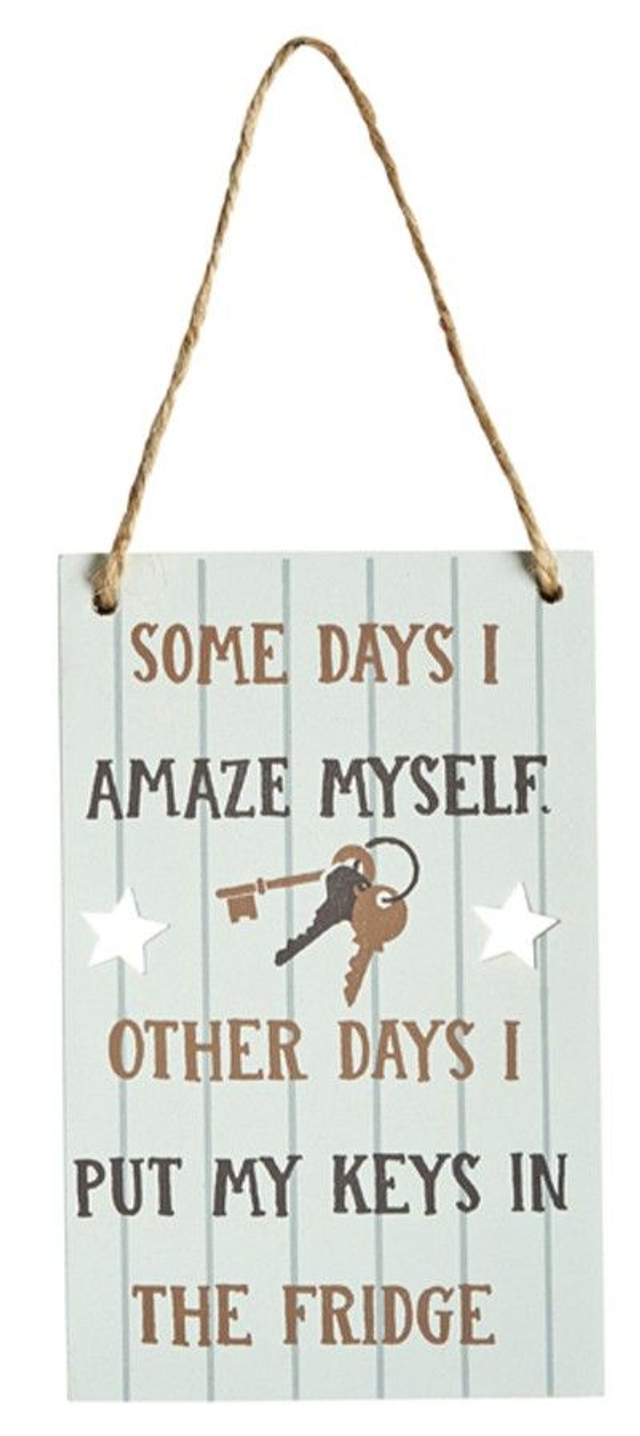 Wooden Ageing Sign - Some Days I Amaze Myself