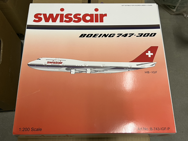 1:200 Swissair Jumbo B747-300 HB-IGF Inflight200