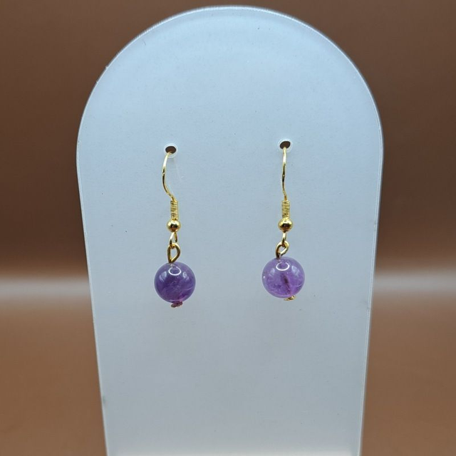 Crochets Améthyste 8 mm