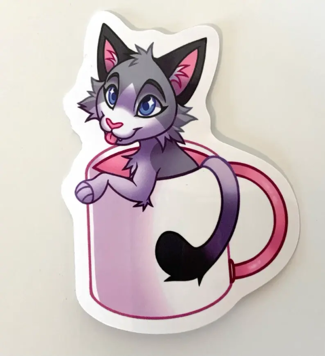 Cat Mug Sticker