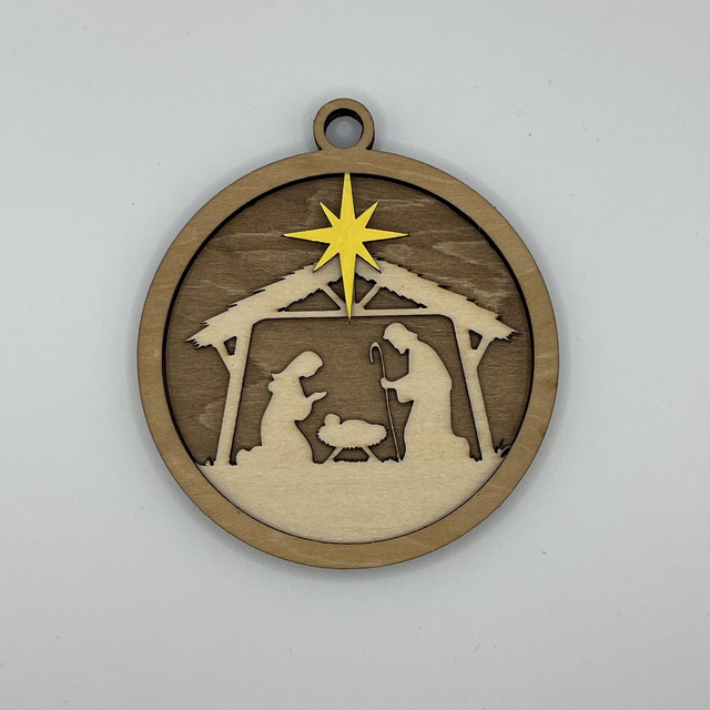 Boule de Noël crèche multicouche