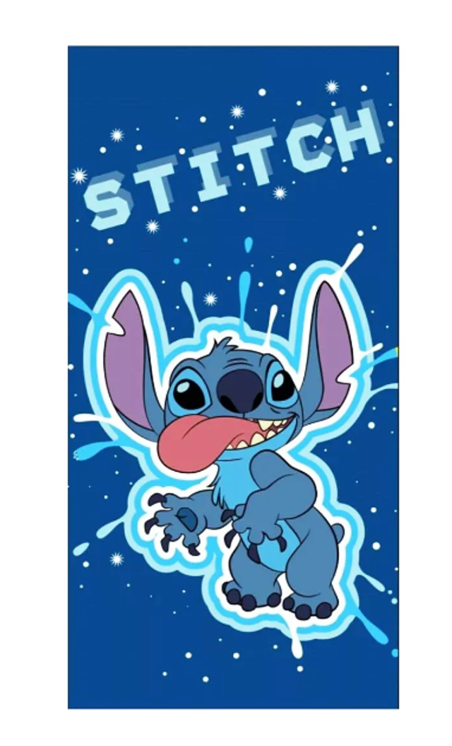 Serviette de bain et plage 70x140cm DISNEY - Stitch tirant sa langue