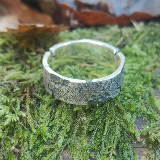 Bague Argent Massif " Brut "