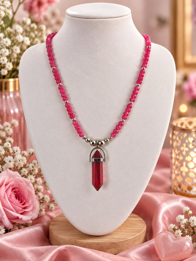Collier pendentif cristal