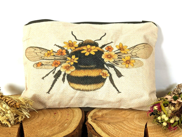 Exquisite Bee &amp; Flowers Makeup Bag