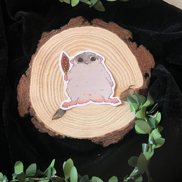 Sticker Rata // rata con ramo