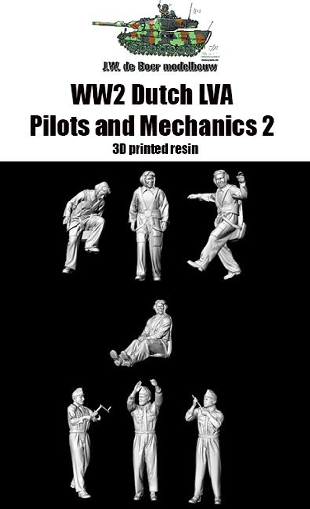 WW2 Dutch LVA Pilots and Mechanics #2 (Available in 1/72 and 1/48)