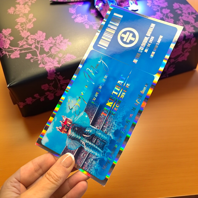  Concert gift ticket design your own / card 