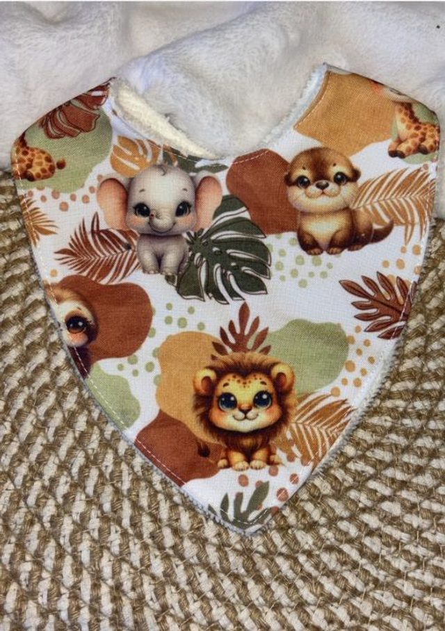 Bavoir bandana Savane