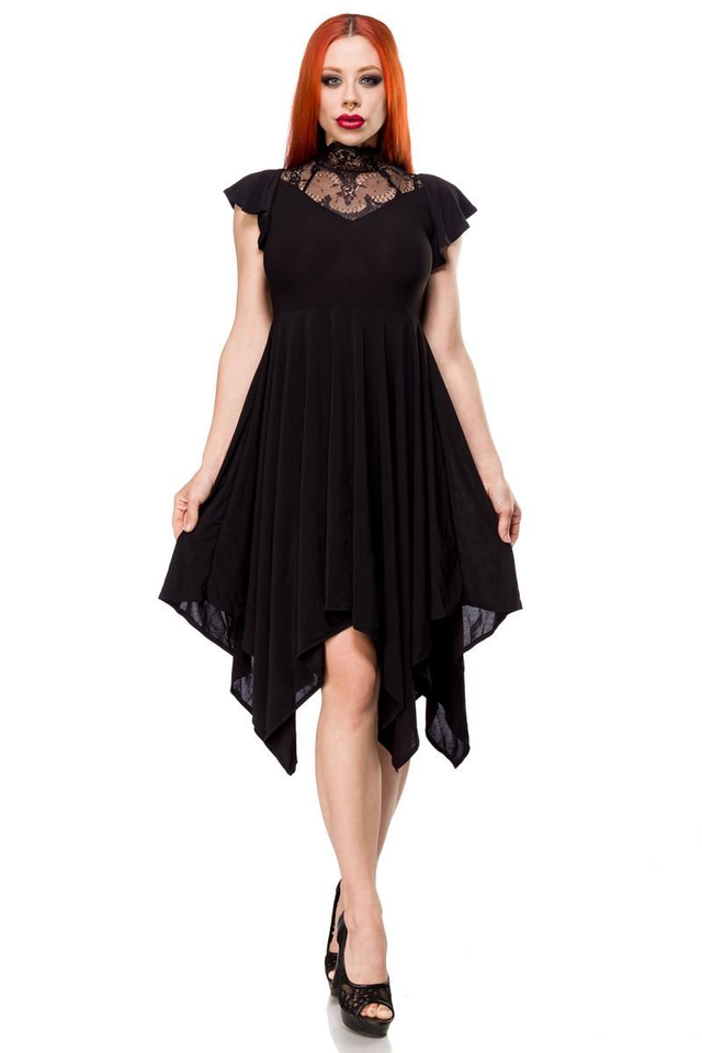 Dress with Lace insert Black