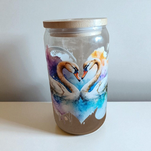 Verre a paille couple signe