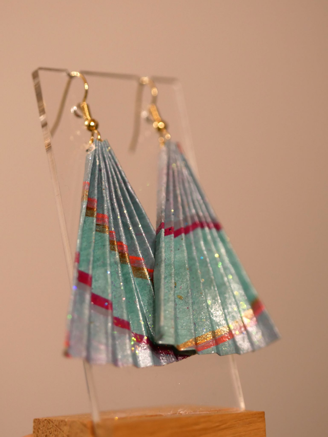 Parchemins menthe paillettes