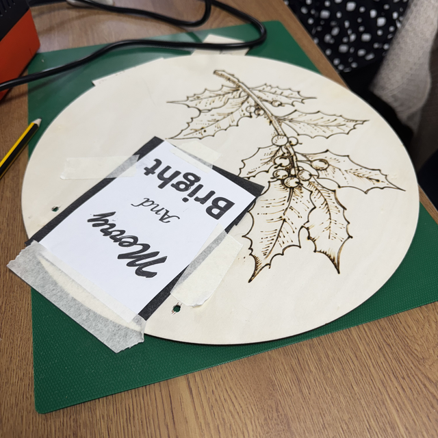 Sunday 13th December Christmas Scene Pyrography Workshop at A Touch of Craft 