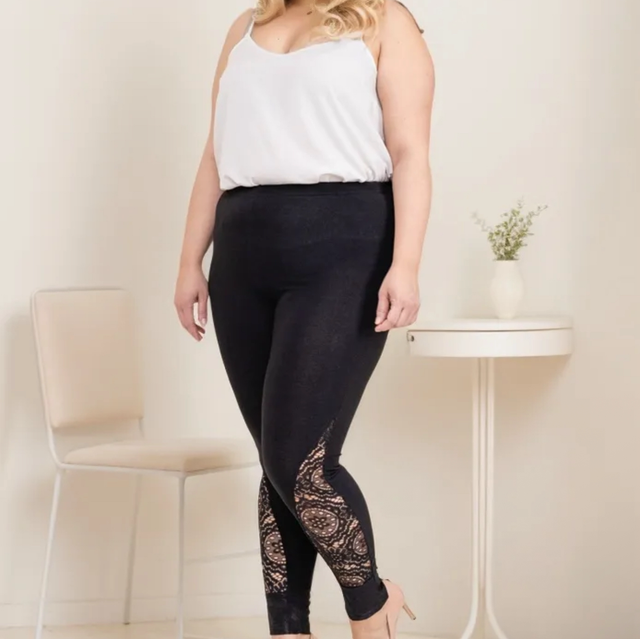 Legging dentelle noir 2W 58/60