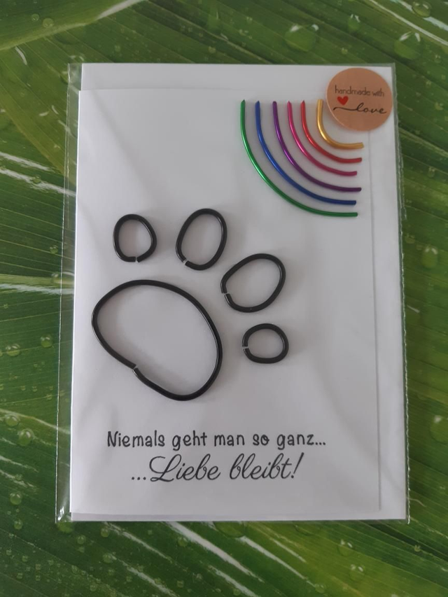 Grußkarte - Trauer, Pfote