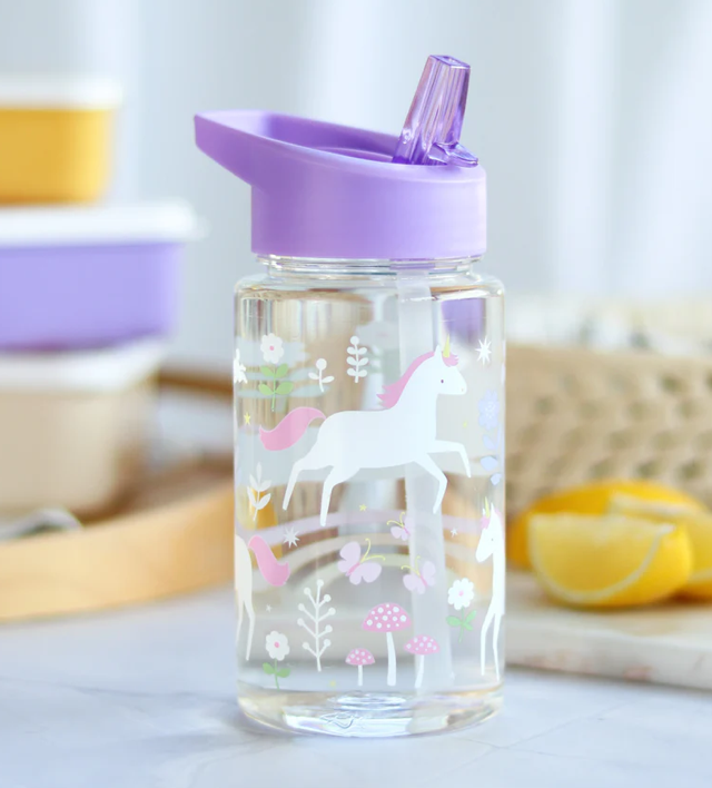 A little lovely company - borraccia con cannuccia unicorni 