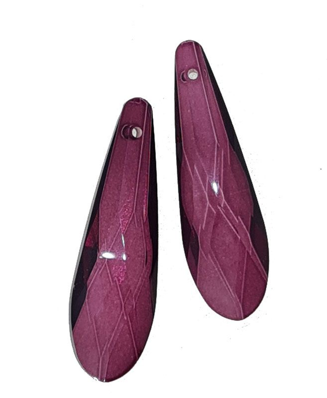 Fancy Drop, Burgundy, 50x14mm