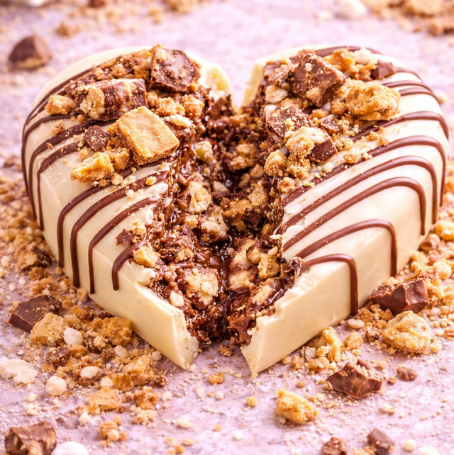 White chocolate biscuit heart 350g 