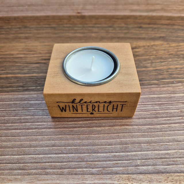 Teelicht, kleines Winterlicht