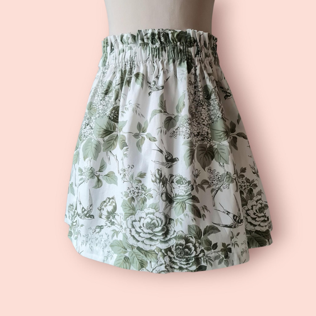 Jupe fleurs et oiseaux 