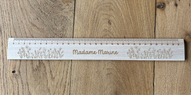 Règle de bureau &quot;Fleurs&quot; - Personnalisable