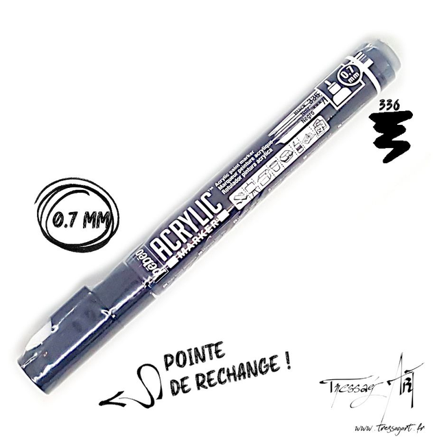 PEBEO - MARQUEUR ACRYLIQUE 0,7mm - NOIR - PB005336