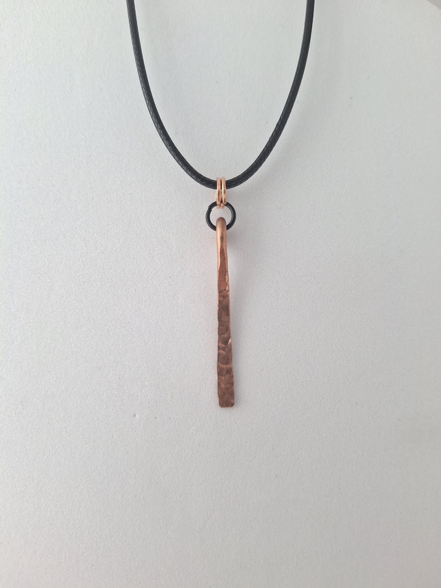 Hammered Copper Pendant 