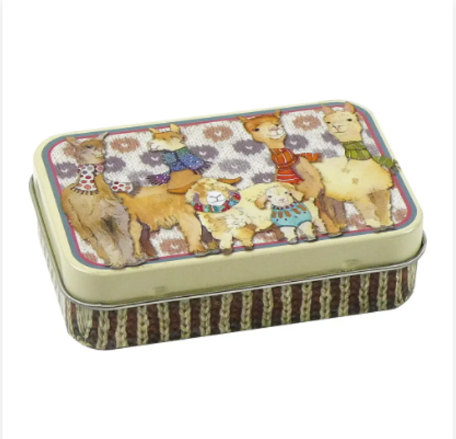 Mini rectangular Tin Alpaa and Friends