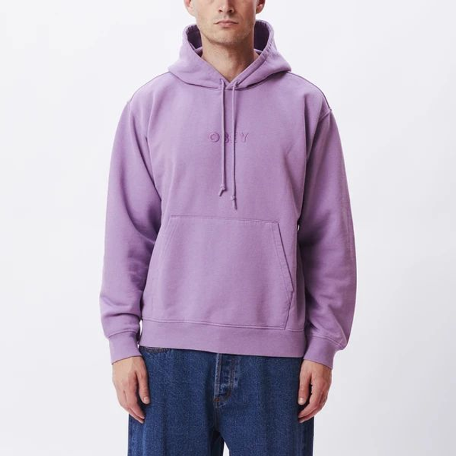 B77X9357 - OBEY  BOLD IDEALS HOOD SPECIALTY FLEECE 73- RECYCLED COTTON - 27- RECYCLED POLYE