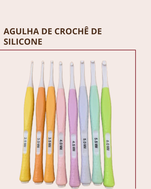 Agulha de Crochê de Silicone