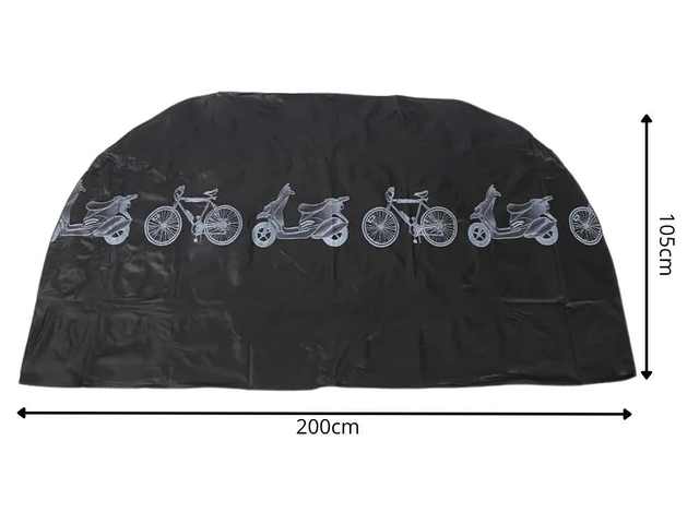 Housse de vélo Etanchéité Bâche noire pour scooter 200x105 mm