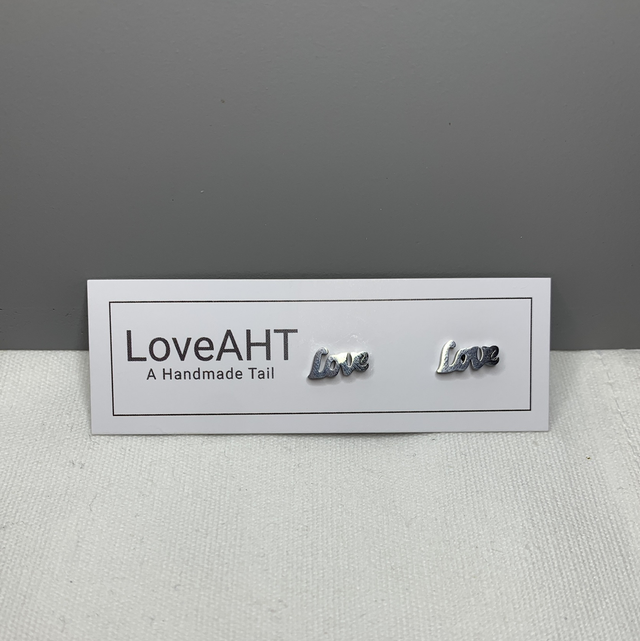 Love earrings silver