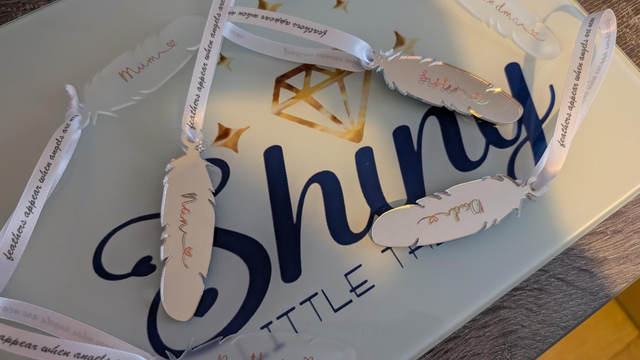 Personalised Memorial Feather Bauble