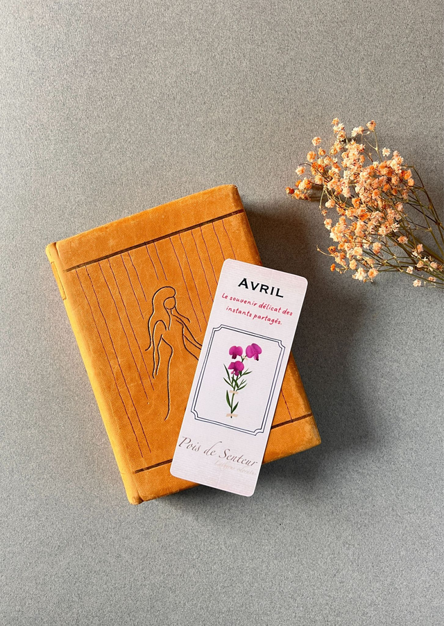Marque-pages 04. Avril, Le Pois de Senteur