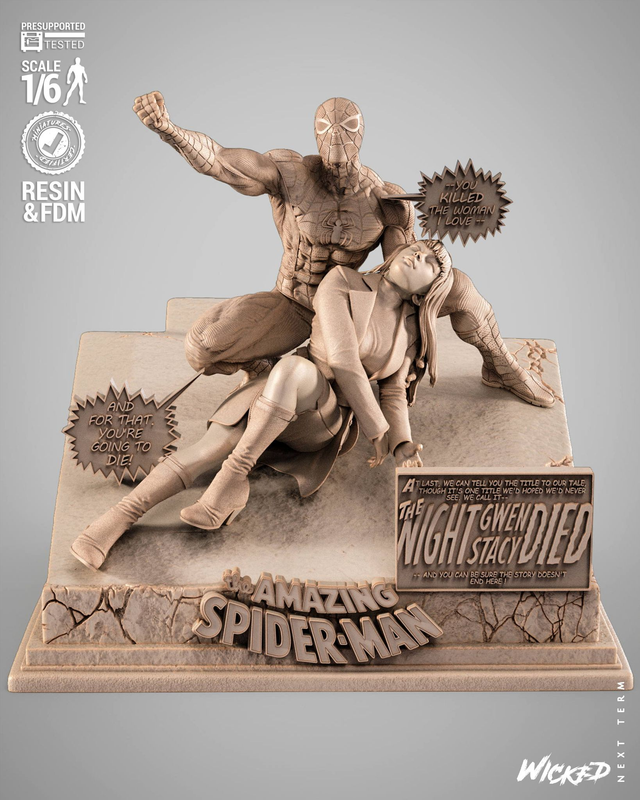 DIORAMA Spiderman and Gwen série comics