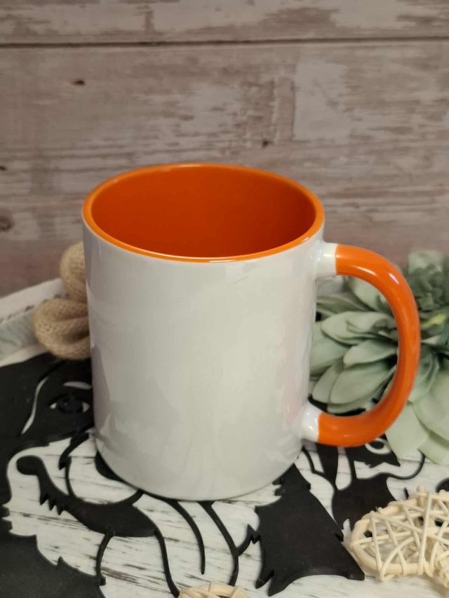 Mug orange à personnaliser