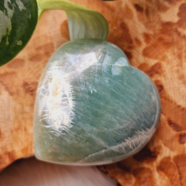 Green Moonstone Heart
