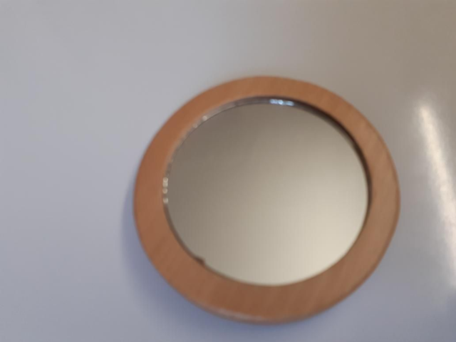 petit miroir pour sac en bois