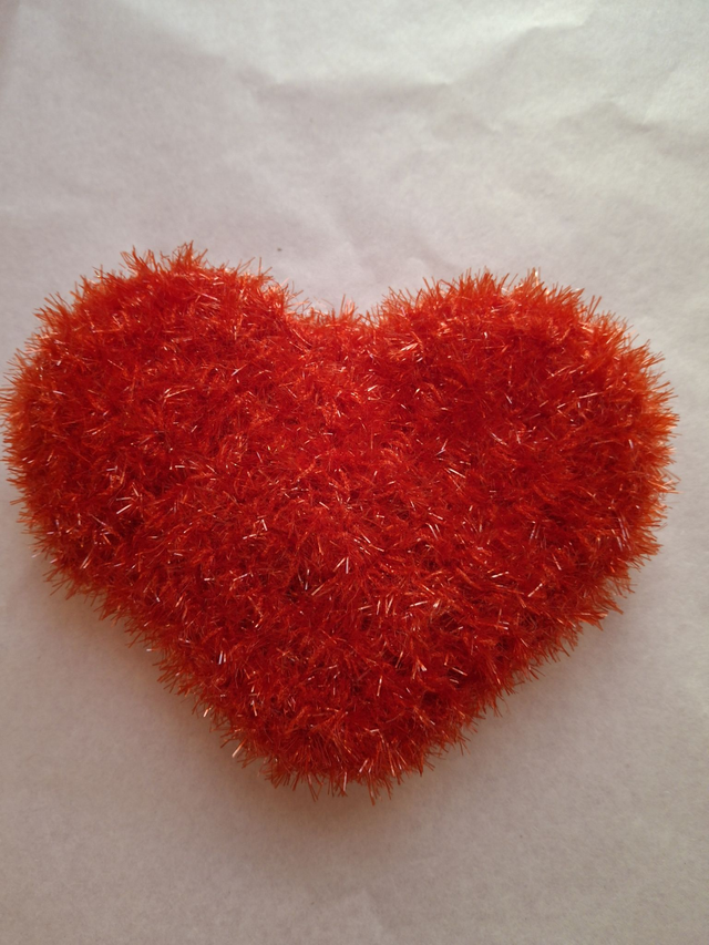 Eponge Coeur GM orange foncé