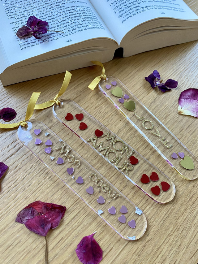 Marque page arrondi - collection Amour