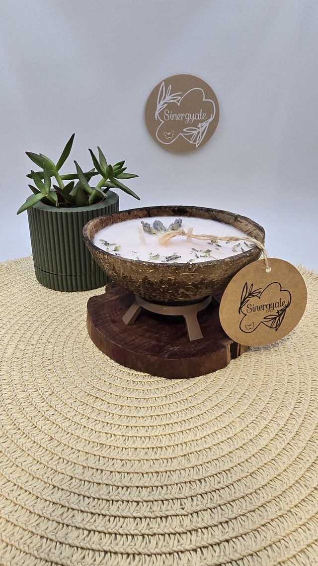 Vela en coco - Lavanda