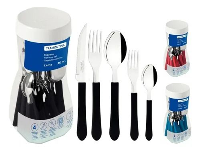 Jogo De Talheres Tramontina Leme Faqueiro 20 Peças