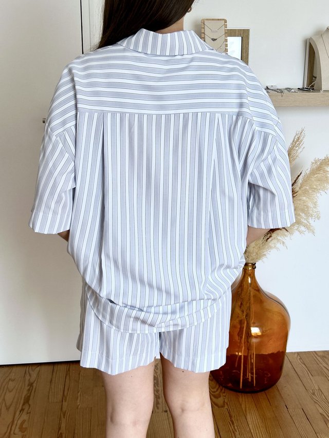 Ensemble Chemise Short Rayé Max