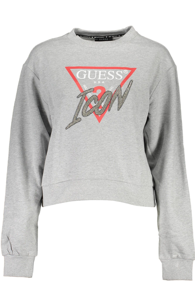 GUESS JEANS FELPA SENZA ZIP DONNA GRIGIO