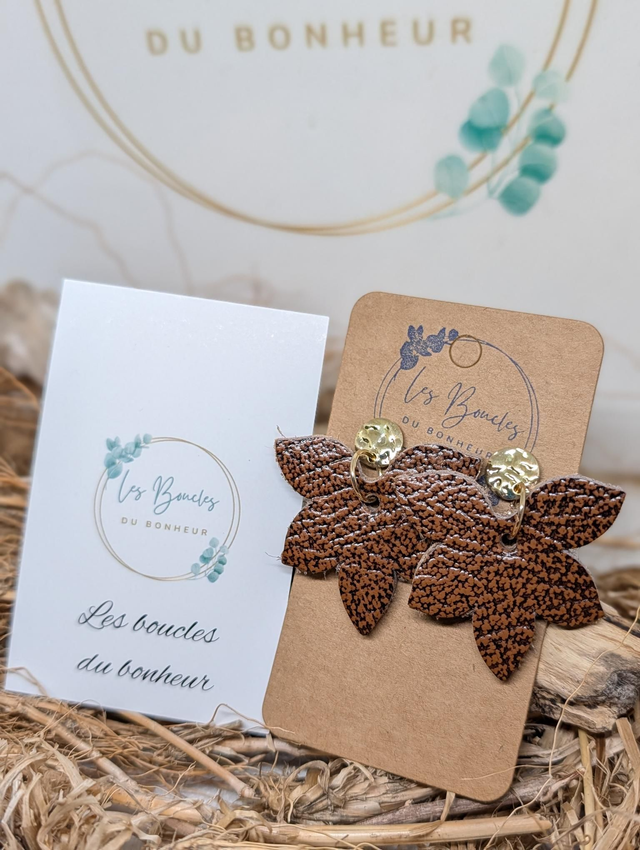 Boucles d'oreilles Sweety marron sw008