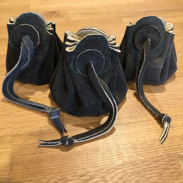 Geldsack (Münzbeutel) aus Leder